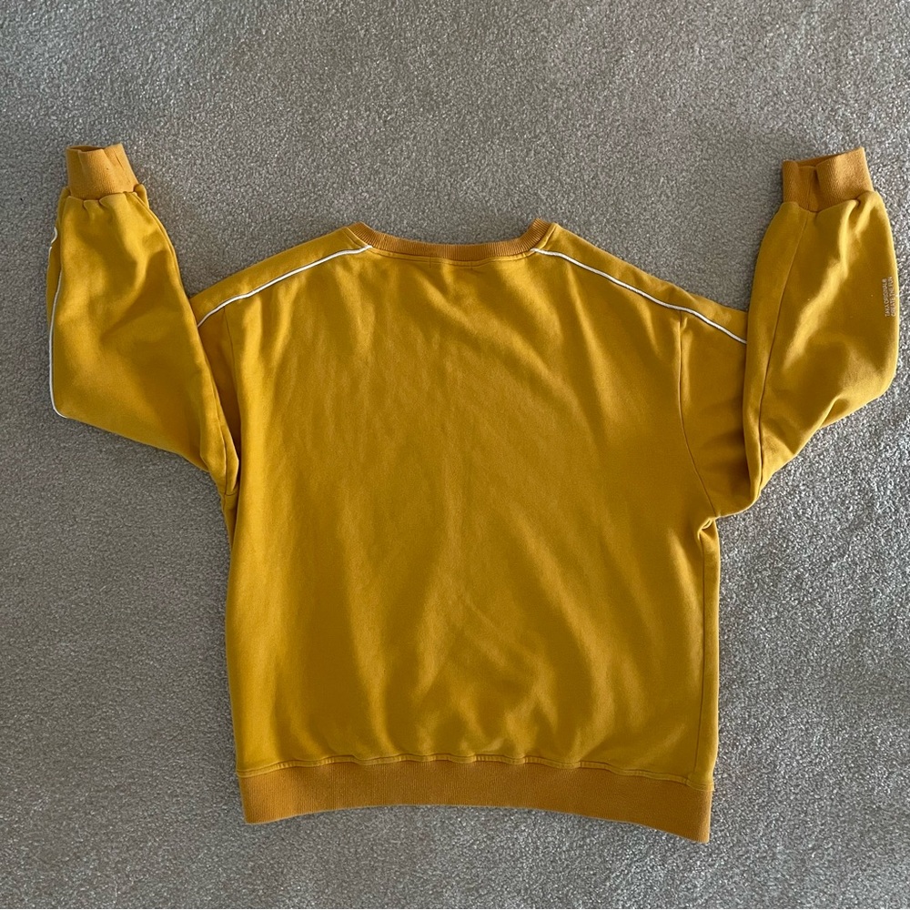 TAKA Original Men's Sweatshirt XL Mustard Yellow Boxy Oversized Streetwear - Picture 6 of 10